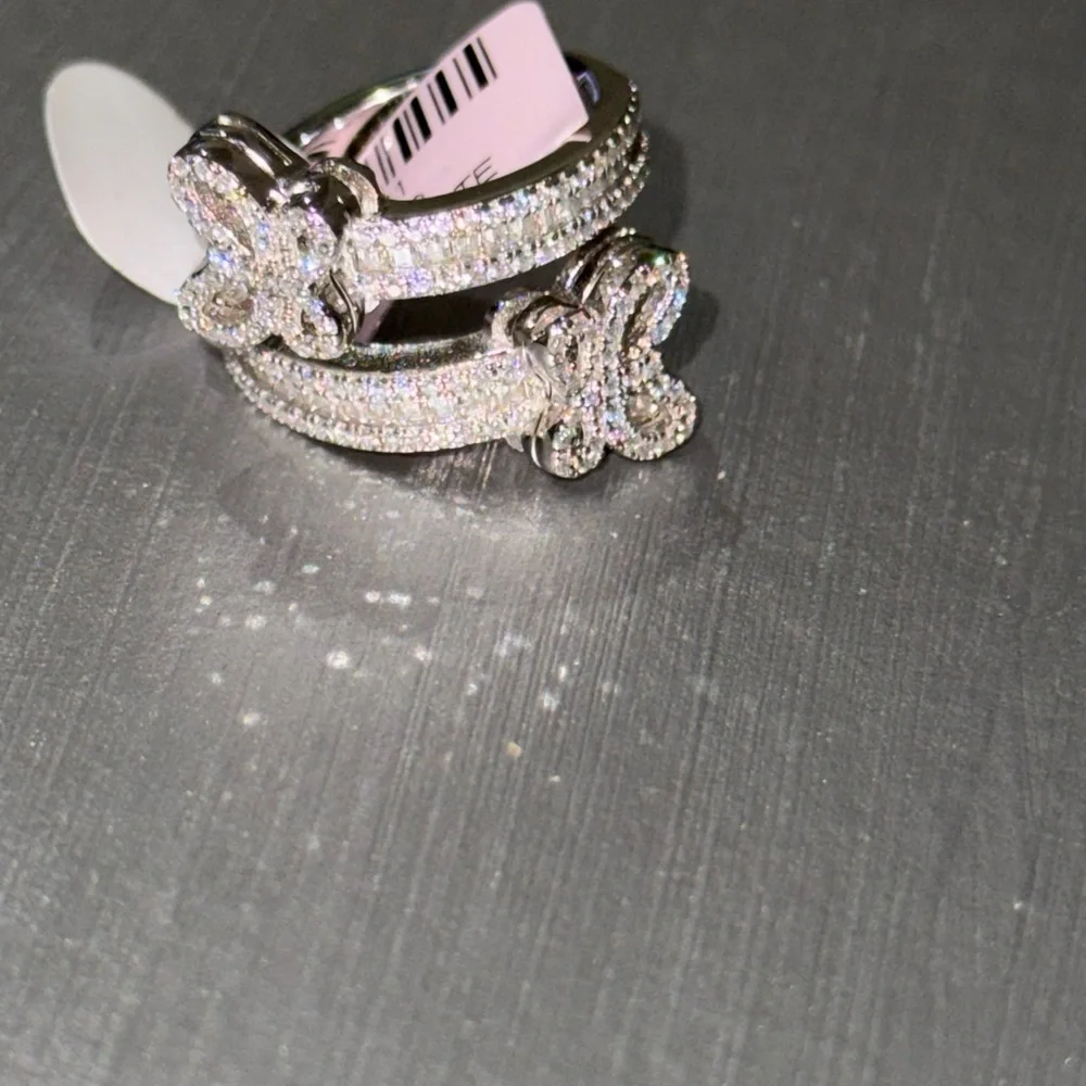 Vvs diamond butterfly Moissanite ring, 100% passes diamond testers Gift for her - Picture 6 of 8